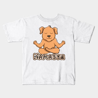 namaste dog yoga Kids T-Shirt